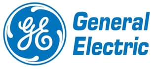 General Electric company logo featuring blue GE monogram in circle with General Electric text